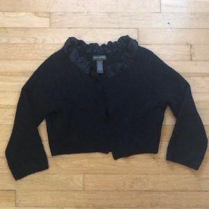 Black Banana Republic Shrug ruffled collar size Medium